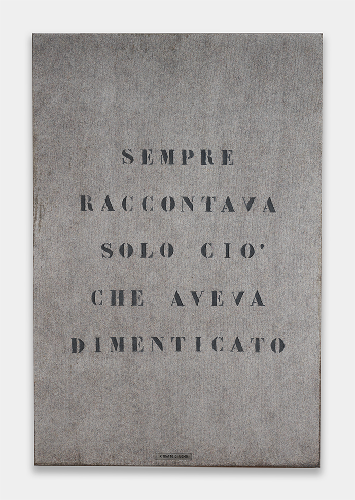Vincenzo Agnetti - Ritratto di uomo, 1971