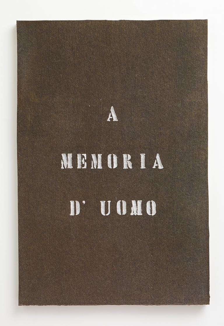 Vincenzo Agnetti - A memoria d’uomo, 1971