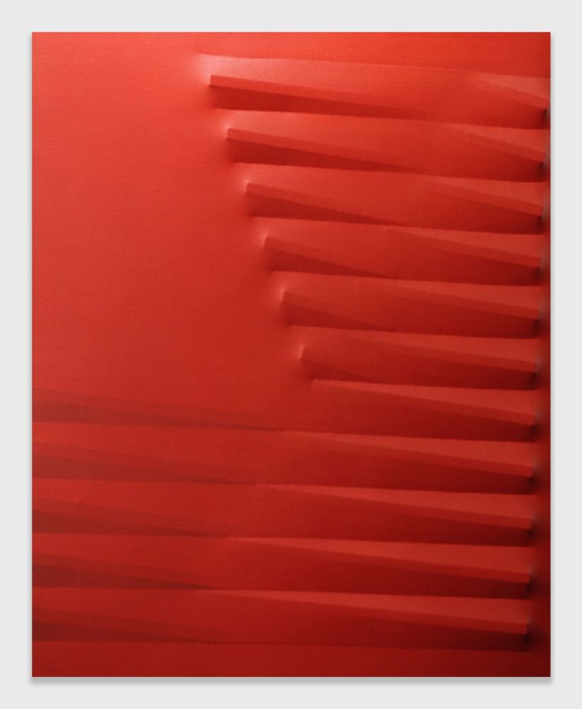 Agostino Bonalumi - Rosso, 1980
