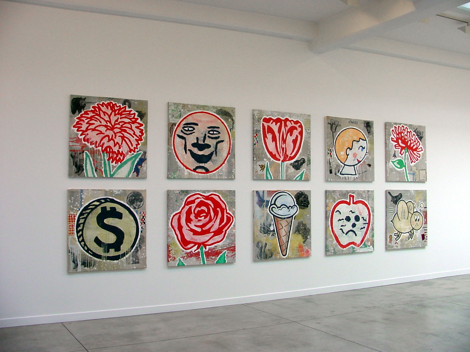 Donald Baechler - Cardi Gallery Milan 2004 - Installation views