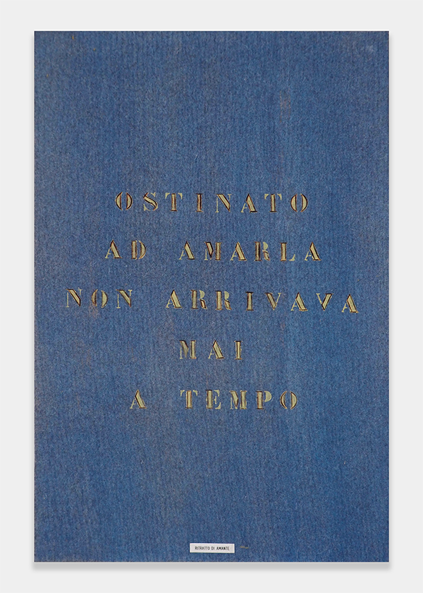 Vincenzo Agnetti - Ritratto di amante, 1971