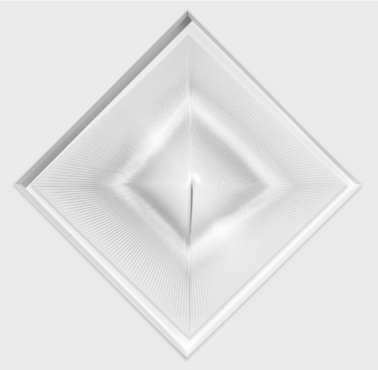 Alberto Biasi - L’occhio e la mente muovono il quadrato, 1974