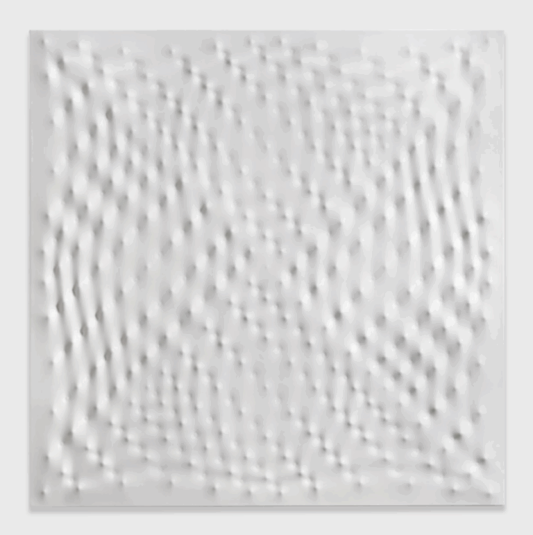 Enrico Castellani - Superficie bianca, 2005